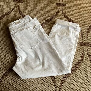 Gloria Vanderbilt cuffed boyfriend White Denim Jeans